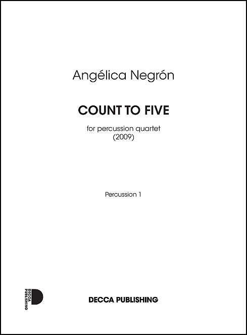 Count to Five for Percussion Quartet - Click Image to Close