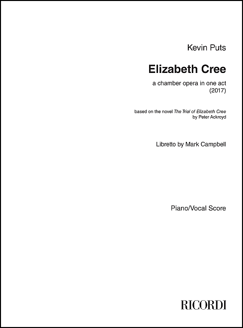 Elizabeth Cree for A Chamber Opera in One Act - Click Image to Close