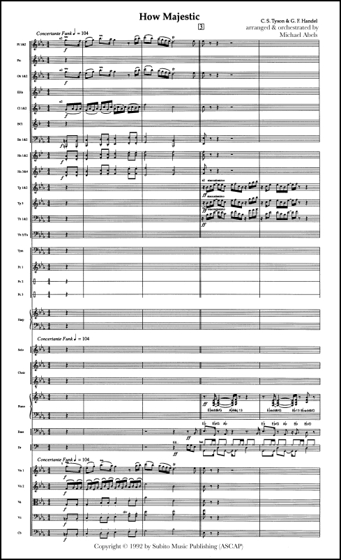 How Majestic for SAT (opt B) chorus & orchestra - Click Image to Close