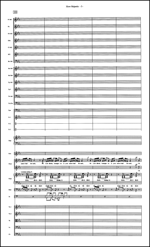 How Majestic for SAT (opt B) chorus & orchestra - Click Image to Close