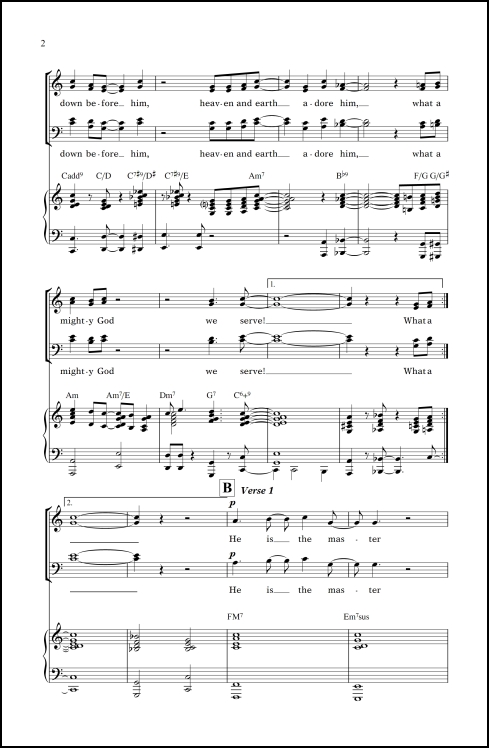 What A Mighty God arr. for SAT (opt B) choir & orchestra - Click Image to Close