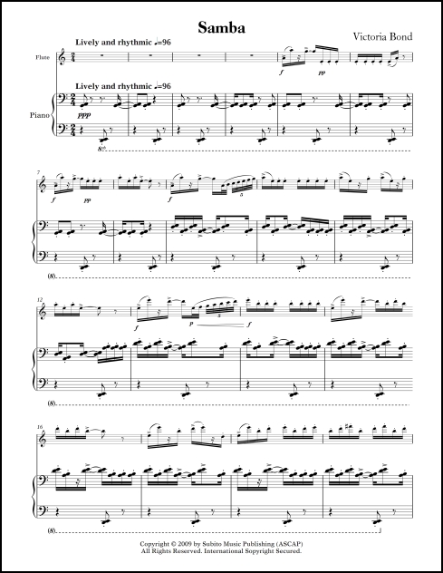 Samba for flute & piano - Click Image to Close
