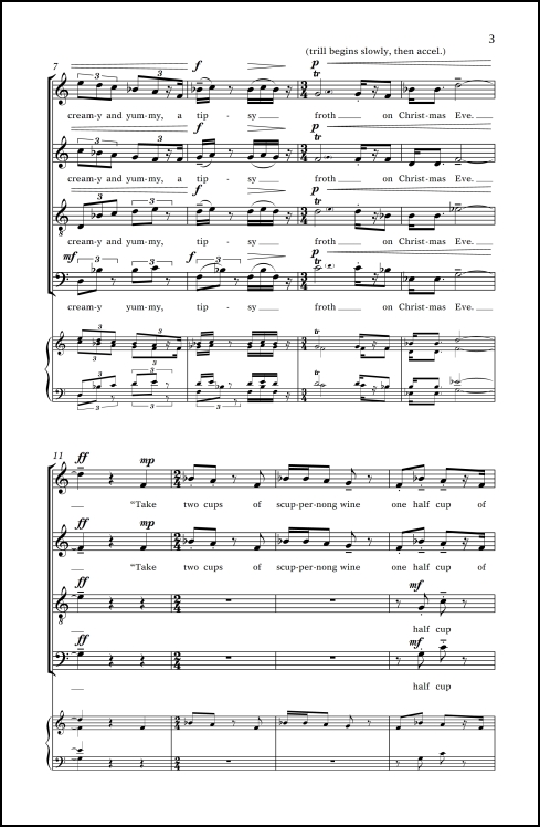 Christmas Cards: 3. Syllabub for SATB chorus, a cappella - Click Image to Close