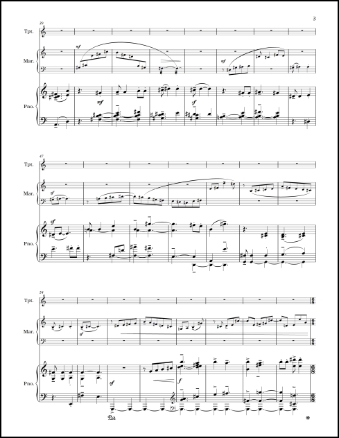 Gee's Bend Pieces for trumpet, percussion & piano