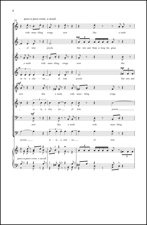 Four River Songs 3. the sky a silver for SATB chorus, a cappella - Click Image to Close