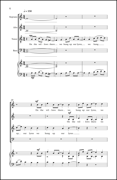 Four River Songs 4. Psalm 137 for SATB chorus, a cappella - Click Image to Close