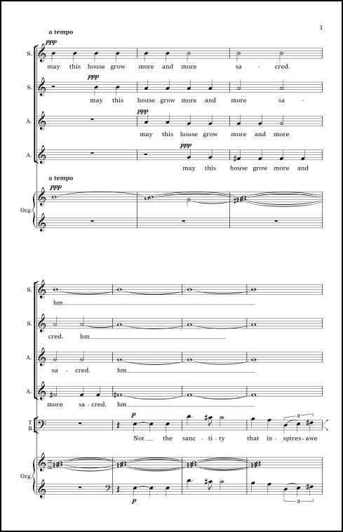 Peace Be Within These Walls for SATB chorus & organ - Click Image to Close