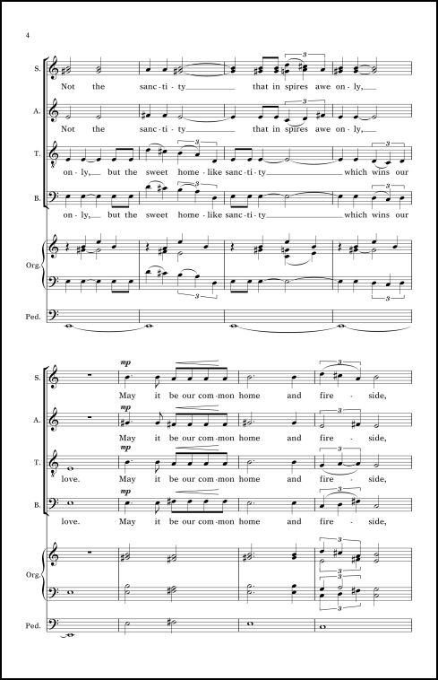 Peace Be Within These Walls for SATB chorus & organ - Click Image to Close