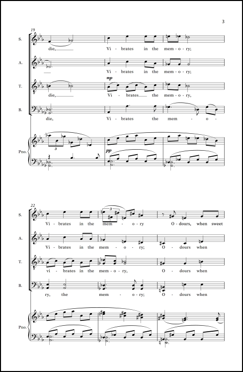 Music, when soft voices die for SATB chorus & piano - Click Image to Close