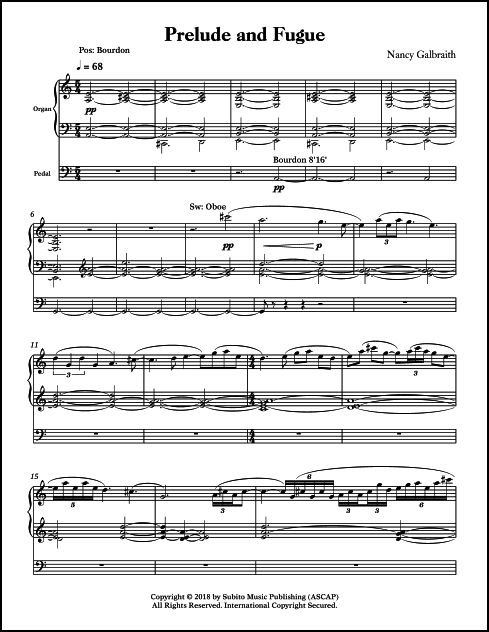 Prelude and Fugue for Organ - Click Image to Close
