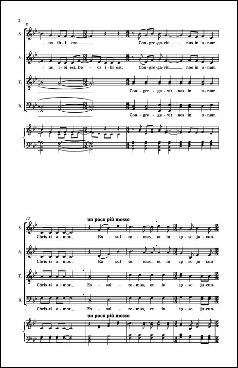 Ubi Caritas for SATB Chorus, a cappella - Click Image to Close