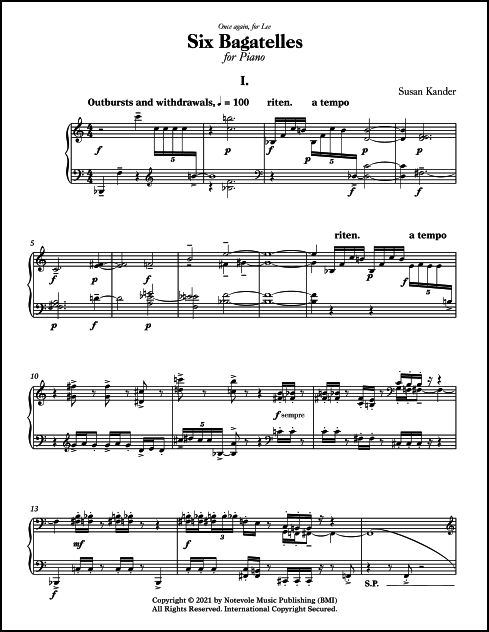 Six Bagatelles for Piano
