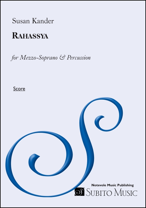 Rahassya (The Secret) for Mezzo-soprano & Percussion - Click Image to Close