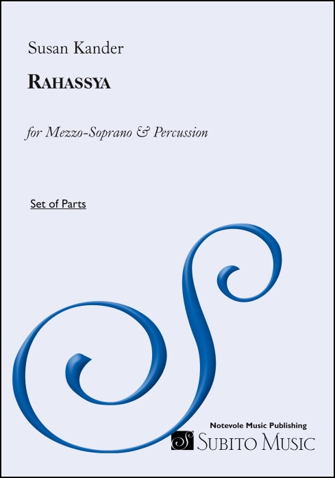 Rahassya (The Secret) for Mezzo-soprano & Percussion - Click Image to Close