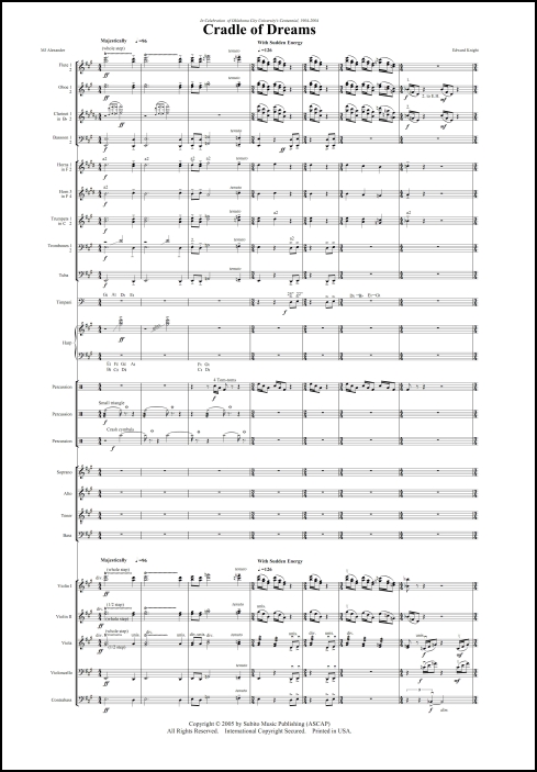 Cradle of Dreams for SATB chorus & orchestra - Click Image to Close
