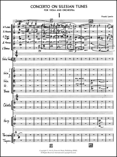 Concerto on Silesian Tunes for viola & orchestra