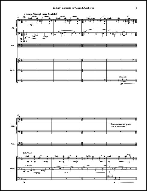 Concerto for Organ and Orchestra Organ Solo with Reduction - Click Image to Close