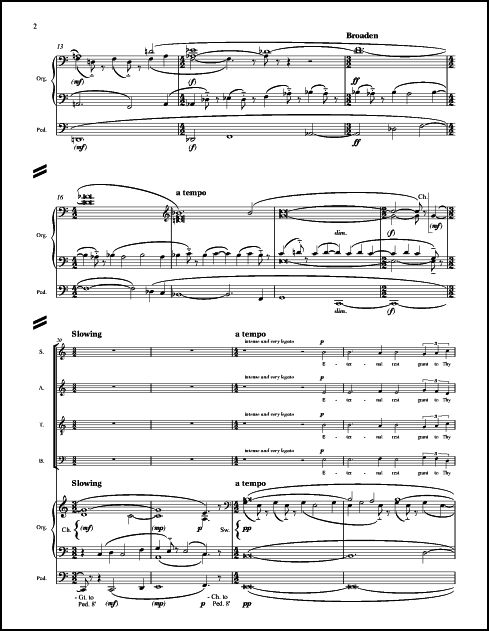 Requiem for SATB Chorus (divisi), Soloists (SATB), Organ & String Orchestra