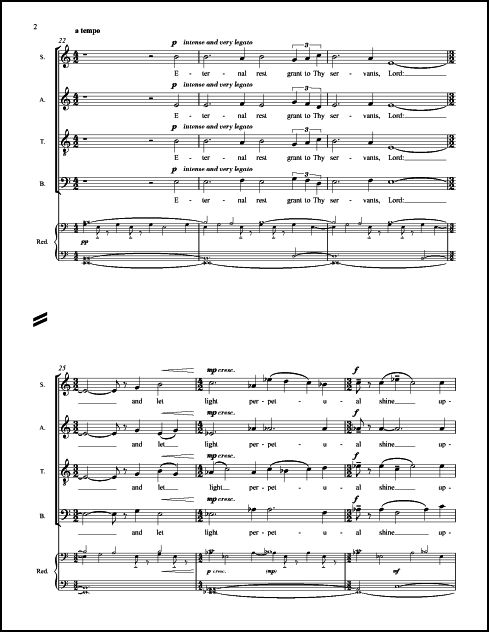Requiem for SATB Chorus (divisi), Soloists (SATB), Organ & String Orchestra