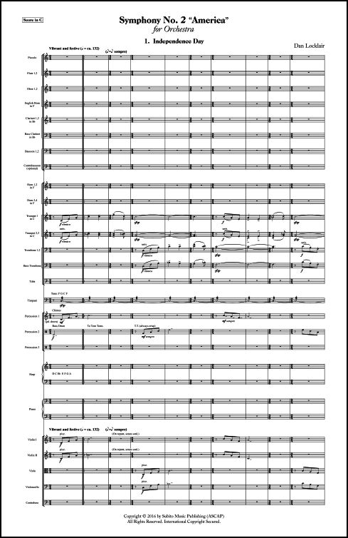 Symphony No. 2 "America" for Orchestra - Click Image to Close