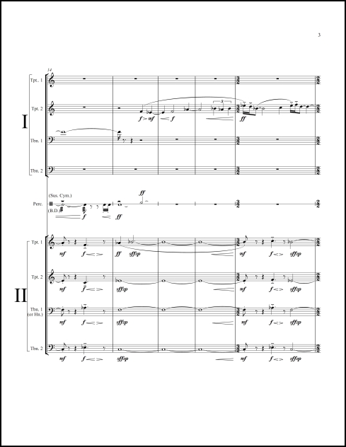 Freedom's Gate a fanfare for two antiphonal brass quartets & percussion - Click Image to Close