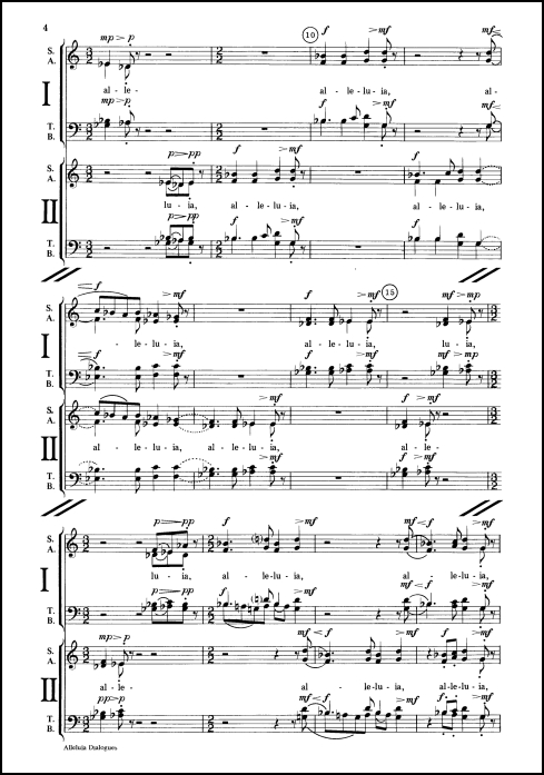 Alleluia Dialogues motet for double SATB chorus - Click Image to Close