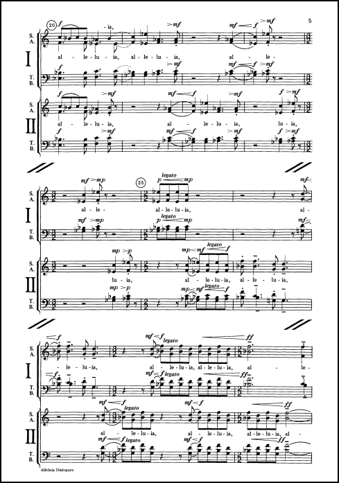Alleluia Dialogues motet for double SATB chorus - Click Image to Close