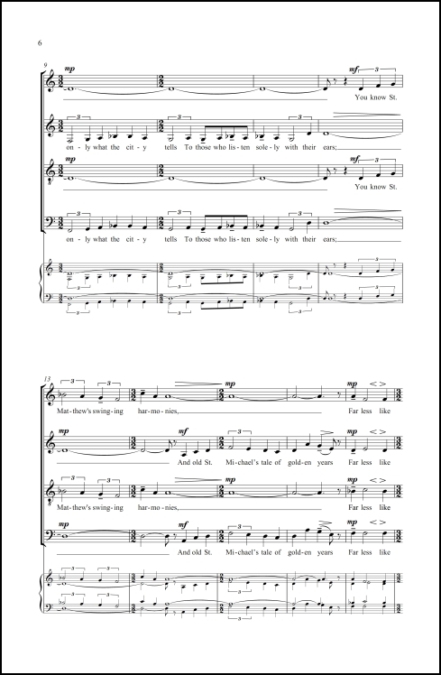 DuBose Heyward Triptych, A for SATB chorus (divisi), a cappella - Click Image to Close