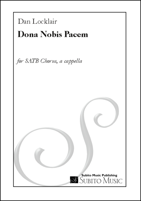 Dona Nobis Pacem for SATB chorus, a cappella - Click Image to Close