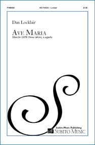 Ave Maria motet for SATB chorus (divisi), a cappella - Click Image to Close
