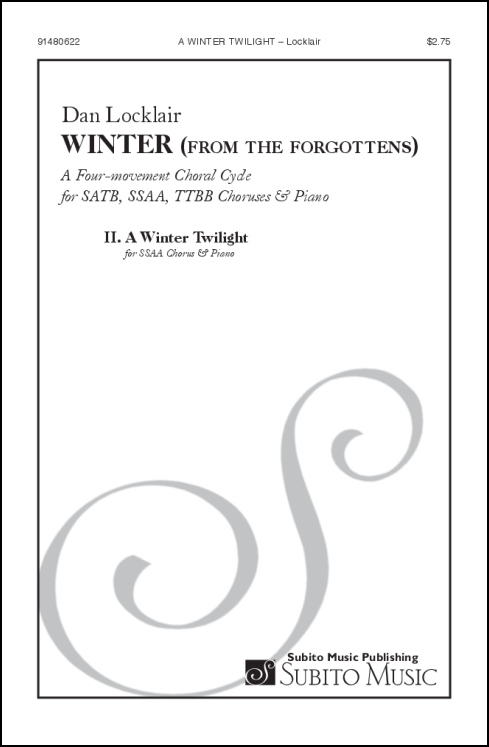 A Winter Twilight (from Winter for the Forgottens) for SSAA Chorus & Piano