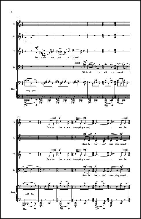 Sleighing Song (from Winter for the Forgottens) for SATB Chorus & Piano (bells ad lib.) - Click Image to Close