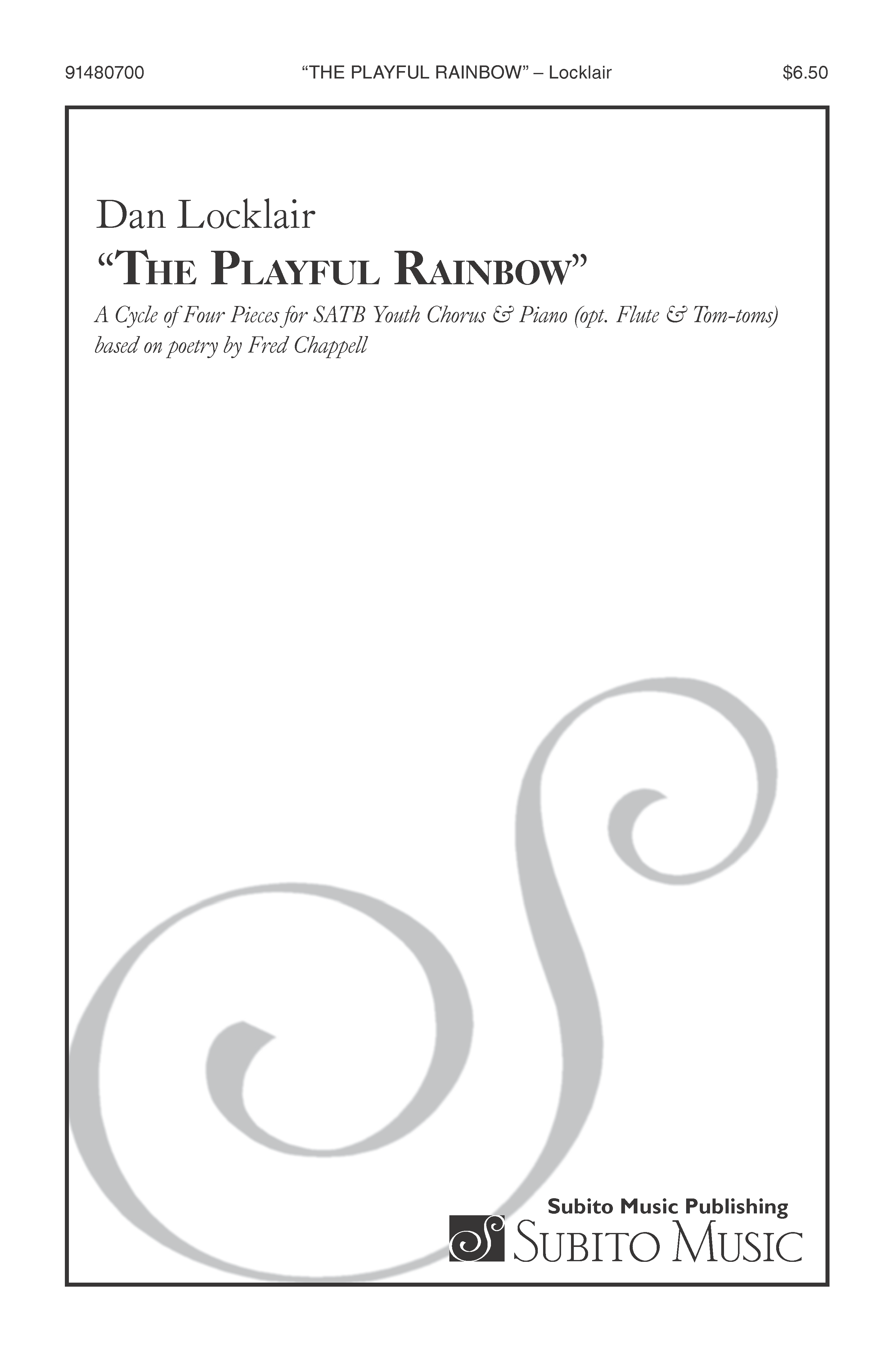 The Playful Rainbow (parts) for SATB Chorus & Piano (opt. Fl. & Perc.) - Click Image to Close