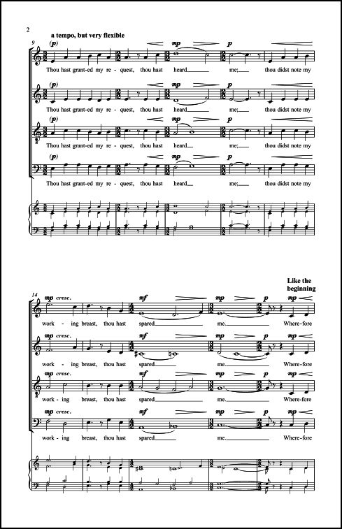 King of Glory, King of Peace for SATB Chorus, a cappella