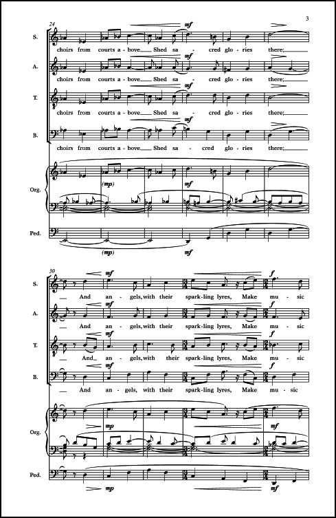 Calm on the Listening Ear of Night for SATB Chorus & Organ - Click Image to Close