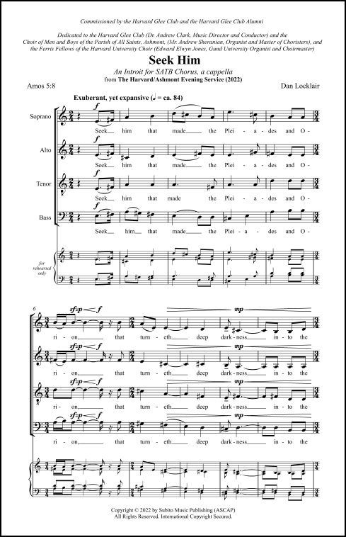 Seek Him Introit for SATB Chorus, a cappella - Click Image to Close