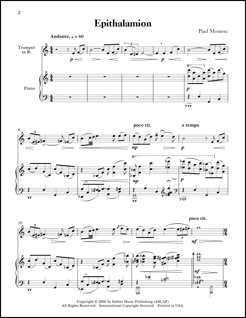 Epithalamion for trumpet & piano - Click Image to Close