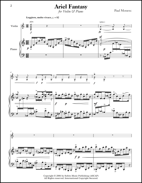 Ariel Fantasy for violin & piano - Click Image to Close