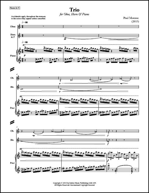 Trio for Oboe, Horn & Piano - Click Image to Close