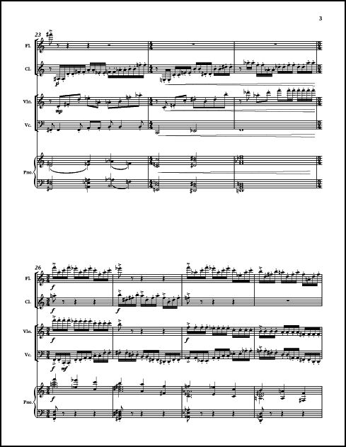 Vermont Variations for Flute, Clarinet & Piano Trio