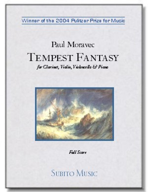 Tempest Fantasy for clarinet, violin, cello & piano [score] - Click Image to Close