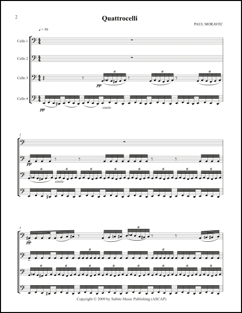 Quattrocelli for cello quartet - Click Image to Close