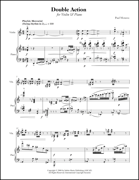 Double Action for violin & piano - Click Image to Close