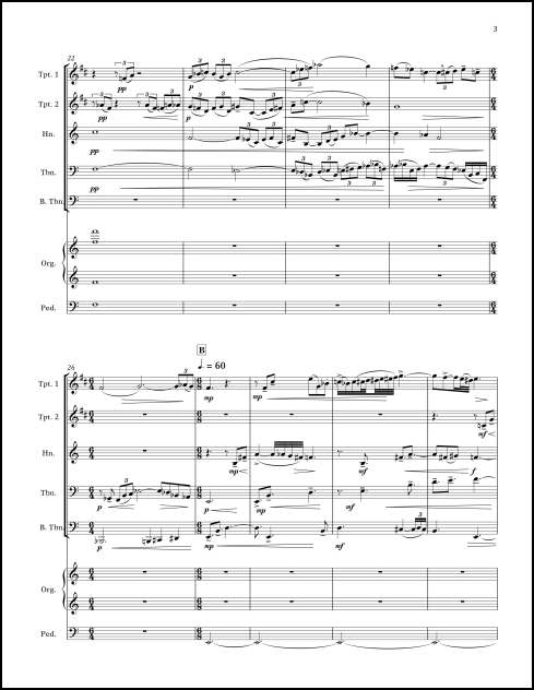 Cornopean Airs for brass quintet & organ