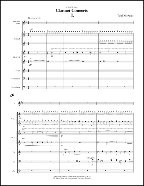 Concerto for Clarinet & String Orchestra - Click Image to Close