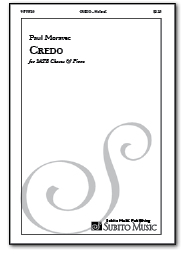 CREDO for SATB Chorus & Piano - Click Image to Close