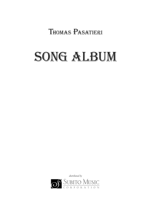 Song Album, Vol. 1 for voice & piano