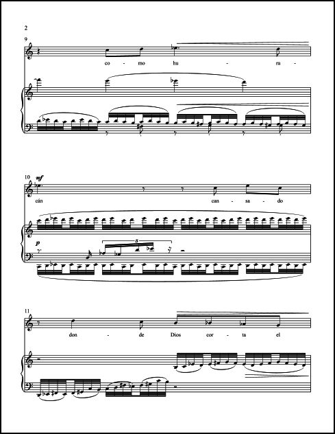 Canciones de amor for Soprano & String Quartet (Piano Reduction)
