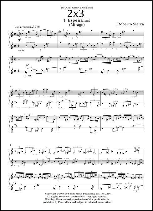 2 x 3 for two pianos - Click Image to Close