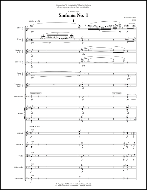 Sinfonía No. 1 for orchestra